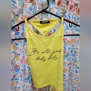 It's all good baby baby cropped open back tank